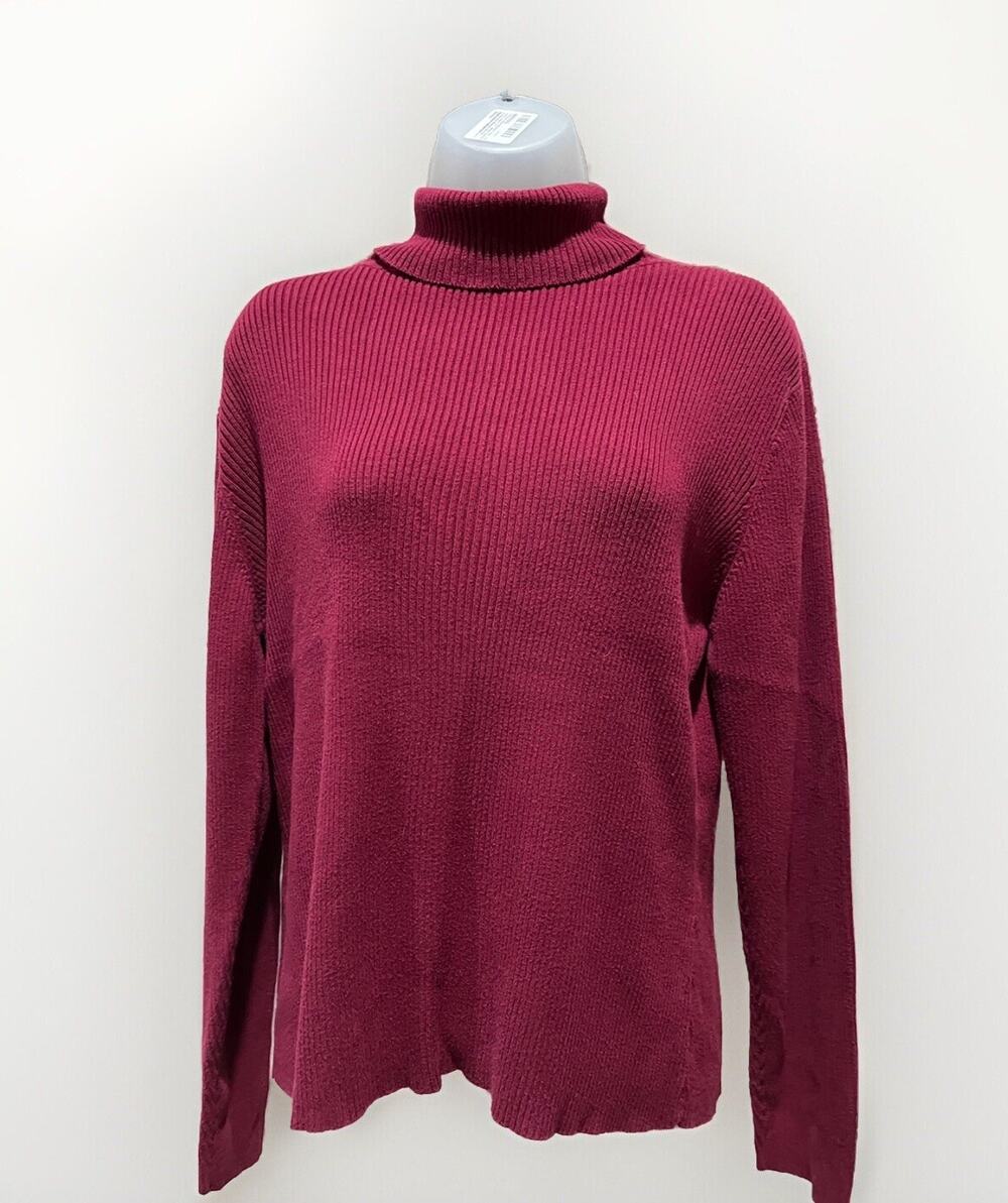 Kim Rogers Junior Turtleneck Long Sleeve Knitted Pullover Sweater Size M